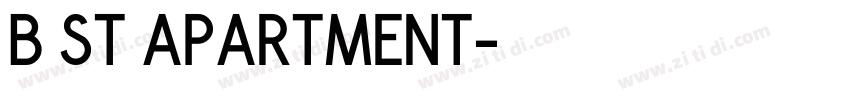 B ST APARTMENT字体转换